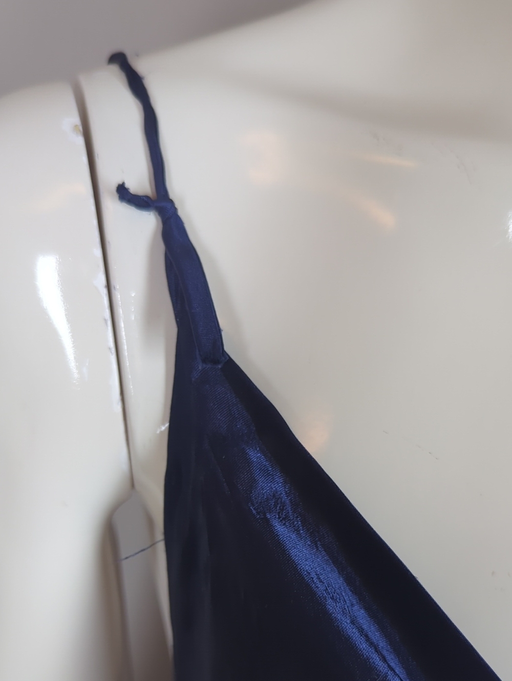 La Senza Slip Dress Navy Satin Cowl Neck Jewels Size Small Maxi - Picture 9 of 11
